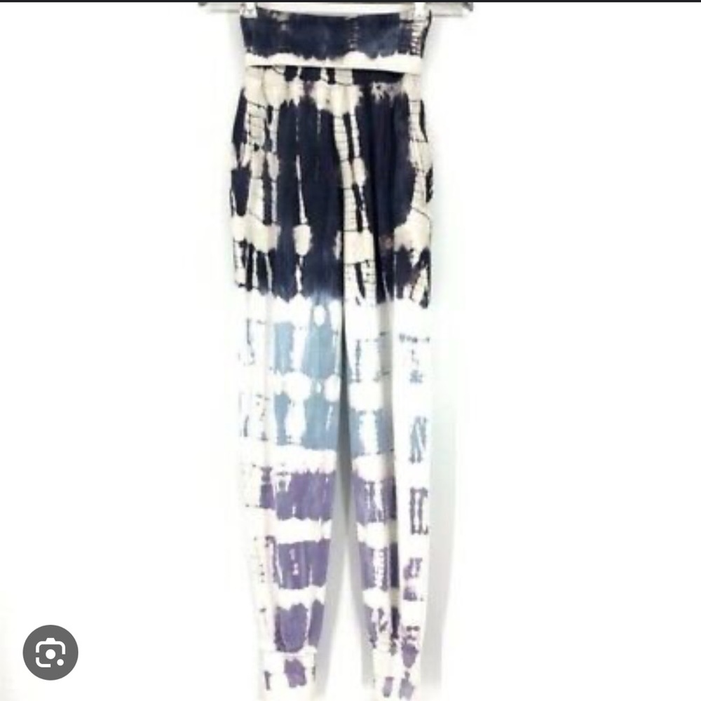 High waisted tie dye joggers